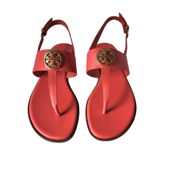 Tory Burch Bento 2 Flat Thong Sandle Bright Samba - Picture 3 of 9